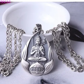 BOCAI S999 чисто сребро осем опекунских суспензии китайския Зодиак живота на Буда мъжки и дамски сребърен карта на Буда тайское сребърен занаят