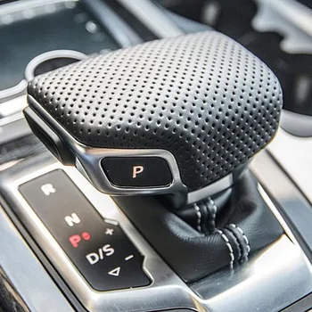 BODENLA Punch перфорация кожена дръжка на скоростния калъф за Носене за Audi 2017-2019 A4 B9 A5 Q5 Q7