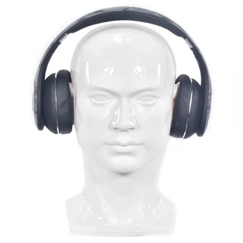 Bolihair PVC бяла мъжка перука щанд, главата обучение манекен на главата, с ухо мъжки манекен главата на манекена