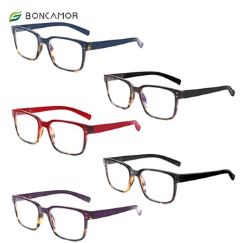BONCAMOR квадратни анти-сини очила за четене, мъже и жени, ултра-лек дизайн, перфектна защита на очите...