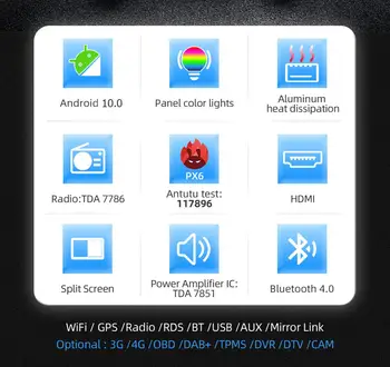 Bosion PX6 Android 10 DSP Car Radio мултимедиен плеър за Suzuki Swift 2005 2006 2007 2008 2009 2010 GPS Навигация 1 din Радио