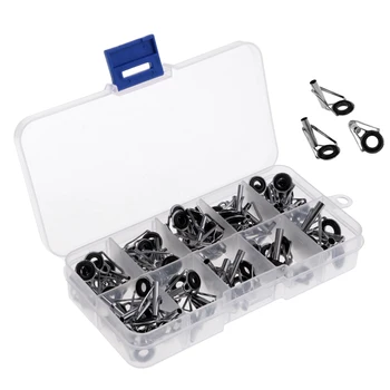 /Box size1-10# Fishing Rod Guide Съвет Repair Kit Set САМ Eye Rings рамки от неръждаема стомана, керамика TS Line водещ пръстен