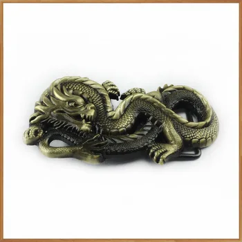 BuckleClub цинк сплав 3D дракон дънки подарък каубой обтегач на колана FP-01867-1 за мъже 4 см, ширина на бримката капка