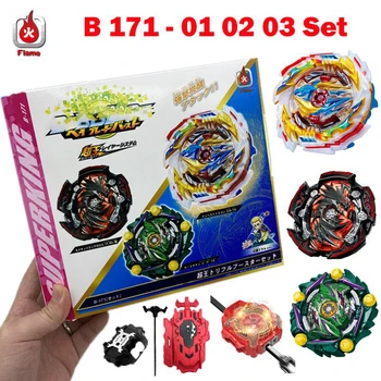 Burst Superking B-171 Set Tempest Dragon Triple Booster Spark Launcher Spinning Top Metal Fusion Gyroscope играчки за деца