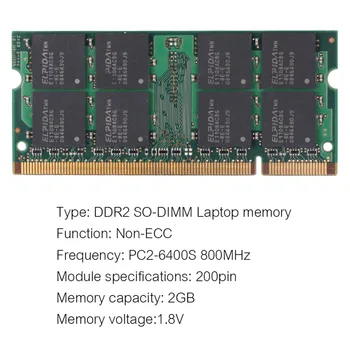 Buyincoins за ELPIDA 2GB DDR2 PC2-6400S 800MHz 200PIN SO-DIMM RAM Laptop Memory PC6400