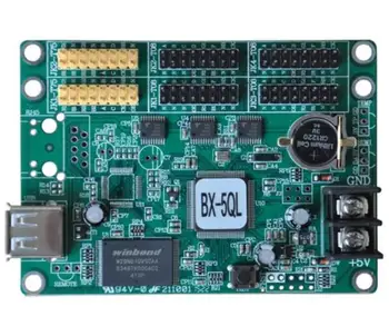 Bx-5ql USB port version пълноцветен скок LED screen контролер card се предлага с 4 групи HUB08 2 групи HUB75