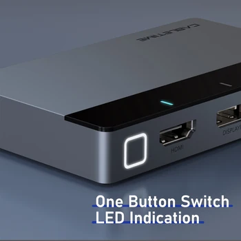 CABLETIME 4 в 1 безжични проектор HDMI 4K 60Hz HDR Mini DP HUB на LED Light Превключвател за PC, лаптоп Lenovo HDMI Switcher C370