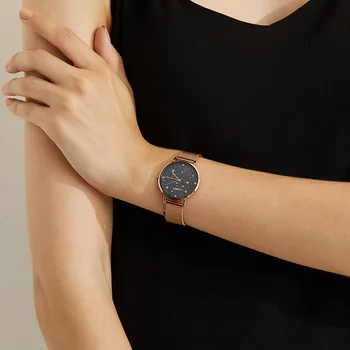 CADISEN Luxury Brand Women Watches Starry Sky дамски часовник Кварцов ръчен часовник от неръждаема стомана модерен дамски водоустойчив часовник