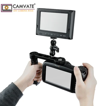 CAMVATE L-образна Сирене дръжка със студена башмаком за джобна филм Blackmagic 4K/RoninS / Zhiyun Crane Series Handheld Gimbal
