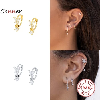 Canner New S925 Sterling Silver Stud Earrings for Women Геометричен Mini Bee Earring Girls Birthday Gifts Jewelry plata de ley 925