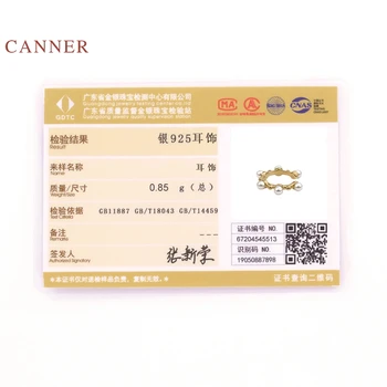 CANNER Personalized niche design sense C-shaped pearl ear clip 925 сребро златни обеци за жени корейски бижута