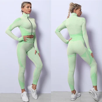 CAPMAP безшевни костюм за йога бързосъхнеща облегающая дамски спортни дрехи, подходящи за фитнес гамаши, спортно облекло три неща