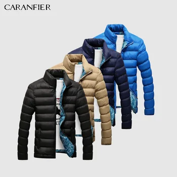 CARANFIER New Men Parka зимно яке с дебела яка Smart Casual памучни палто Английски стил дишаща топло мъжко яке-XS-4XL