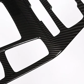 Carbon Fiber Car ABS Chrome Center Console Gear Shift Frame Cover Trim за BMW 218I Gran Tourer F45 F46-2018