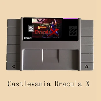 Castlevania Дракула X 16-bit Голям Сив слот карти за играчи от САЩ NTSC