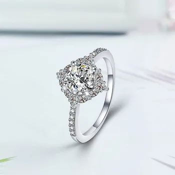 Cellacity геометрия сребро 925 бижута от скъпоценни камъни пръстен за жени през цялата AAA Циркон модерен женски венчален пръстен Size6-11 подаръци
