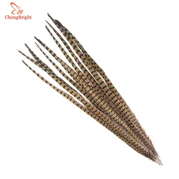 CHENGBRIGHT 28-30 см (70-75 см) натурален фазан премахване на крайните пера на косата за сватбени декорации Diy перо плюмажи