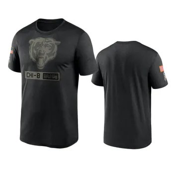 Chicago Men Black 2020 Мечета Salute to Service Team Лого Performance T-Shirt
