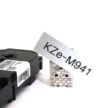 CIDY Tze M941 Tz M941 black on mattesilver laminated Compatible P touch 18 mm tze-M941 tz-M941 Tape Label кассетный касета
