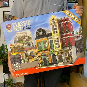 City Street View Expert Creator Bootblack Street Store Moc модулен модел строителни блокове, тухли 4087шт коледни играчки подаръци