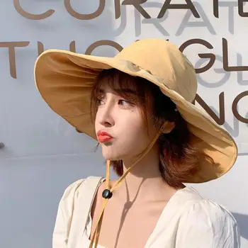 COKK летни шапки жени плажна шапка широка периферия Floppy Sun Hat дами сгъваема защита от Слънцето UV Панама шапка кости Chapeu Gorras