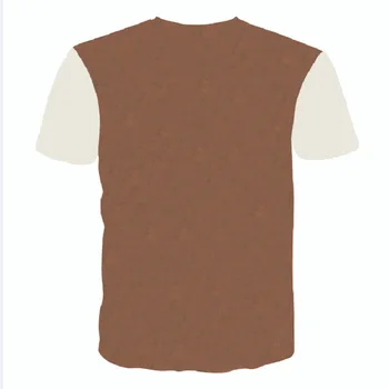 COLDKER мъжете 3D дигитален печат лятна риза ежедневни облекла градинска облекло за мъже фалшив от две части с къс ръкав