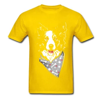 Collie обичам всички памук топ тениски за мъже Питбул Мопс куче corgi сладък графични върховете & тениски смешно мода дизайнери на тениски