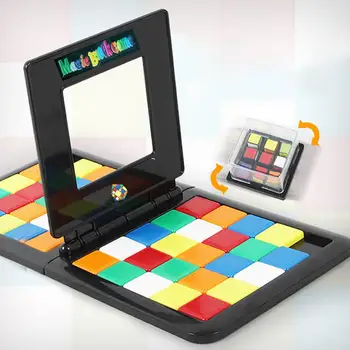 Color Battle Square Race Game Parent-Child Square Desktop Детски Пъзели Обучение Забавни Играчки Анти-Стрес Момчета Момичета Подаръци