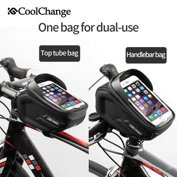 CoolChange Велосипедна чанта водоустойчива сензорен екран Колоездене волана чанта светоотражающая Горна тръба на рамката телефон чанта МТВ велосипед аксесоари