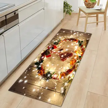 Creative Europe Type Printing Carpet Коледа Doormat Anti-Slip Bathroom Carpet поглъща вода мулти-стилове кухненски мат/килим