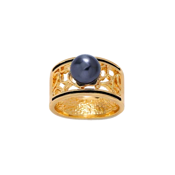 Cring Coco Гавайское пръстен дамски модни Микронезия мода сплав перли, злато метален пръстен Boho дизайнерски бижута за жени, подаръци горещи