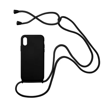 Crossbody ремък колие въже калъф за телефон iPhone 11 Pro Max XS MAX XR X 10 7 8 6 6s plus силиконов кабел каишка за носене капак