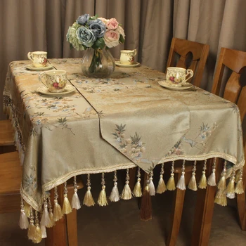 CURCYA декоративни покривки капачки за масата за хранене маси традиционни китайски цветя Pattern луксозни покривки за маса жакард