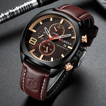 CURREN 2019 Модерни мъжки спортни часовници мъжки аналогов кварцов часовник водоустойчив дата на военни мултифункционални ръчни часовници мъжки часовници