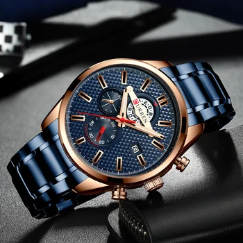CURREN 2019 нов мъжки часовник модни часовници за мъже Кварцов ръчен часовник спортен хронограф окото Стоманени часовници relojes hombre