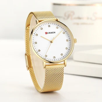 CURREN 9023 дамски часовници нови Кварцови ръчни часовници най-добрата марка луксозни модни часовници дами рокля подарък Relogio Feminino