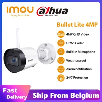 Dahua imou Waterproof Bullet Lite 4MP вграден микрофон аларма известие, 30м нощно виждане видеонаблюдение Wifi IP камера