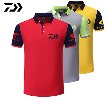 Daiwa 2020 дрехи Летни спортове поло чай Риболов тениска Лоскутная дишащ външен стартиране на Риболов тениска Колоездене мъжки блузи