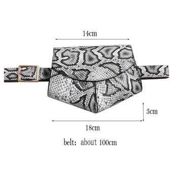 DAUNAVIA Women Serpentine хюмнетка New Ladies Fashion Waist Belt Bag Mini Disco Waist bag малка кожена чанта през рамо нагрудная чанта