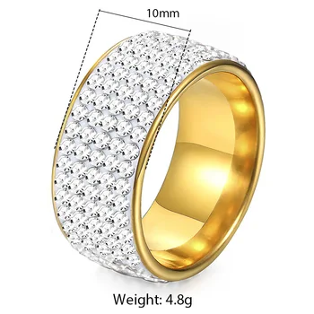 Davieslee Iced Out CZ пръстен за мъже злато Треска на хип-хоп мъжки пръстени търговия на Едро мода мъжки бижута Dropshipping 2019 10 мм DGRM09