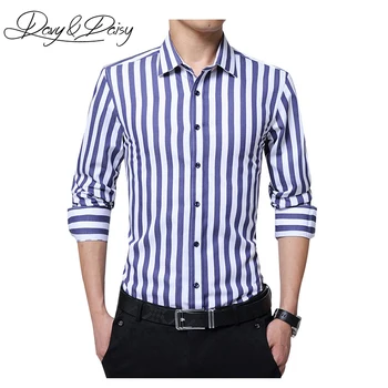 DAVYDAISY високо качество на Мъжки ризи рокли с дълъг ръкав официално ленти бизнес мъже социална риза casual марка дрехи DS-151