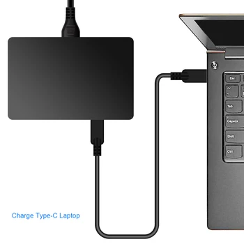 DeepFox 3-портов USB 3.0 бързо зареждане на бързо зарядно устройство PD3. 0 Type-C & QC3.0 захранващ адаптер за Macbook Huawei MateBook с кабел тип C