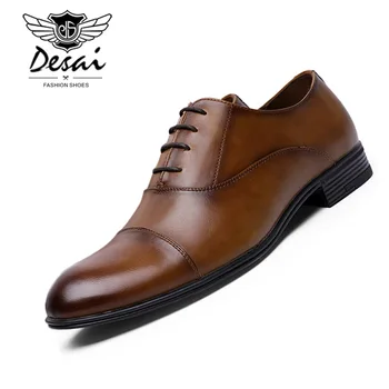 DESAI 2020 New Men ' s Business Dress Shoes мъжка мода елегантни официални апартамент джентльменская обувки удобен офис обувки размер 39-45