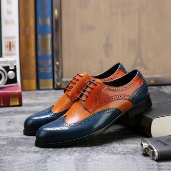 DESAI мъжки официалната обувки Оксфорд обувки от естествена кожа за мъже обличане сватбен алпийка офис обувки на дантела-мъжки zapatos de hombre