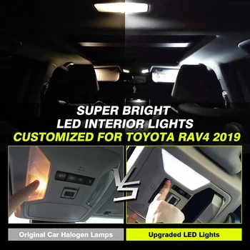 DHBH-кола бяла led интериор обновяване на светлината на лампата комплект за Toyota RAV4 2019 2020