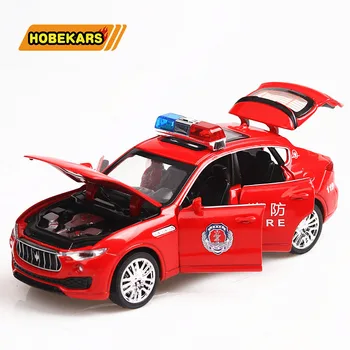 Diecast Модел Police Car Martha Леванте 1/32 Metal Alloy High Simulation Cars Светлини Toys Vehicles For Kids Подаръци За Деца