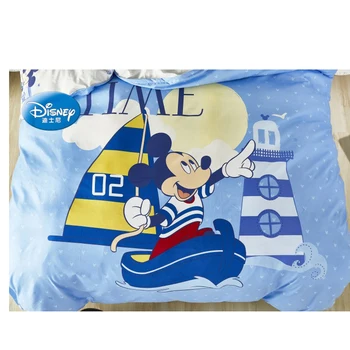 Disney Mickey Mouse 3D комплект постелки син чаршаф комплект спално бельо за момчета момичета Коледен подарък 4шт Безплатна доставка