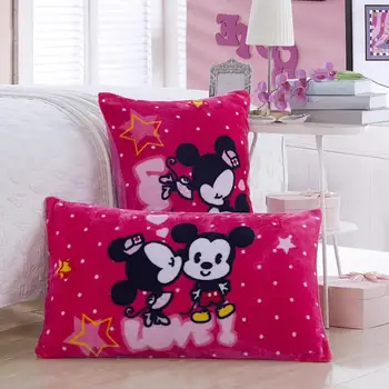 Disney Мини маус Мики Маус калъфка за бебето спалня декор фланелен плат калъфки 48 * 74 см дете начало легла 3d Шам 1 бр.