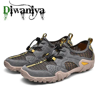 Diwaniya летни маратонки за мъже леки, бързо съхнещи открит плувен обувки меки боси плажната обувки, спортни обувки 