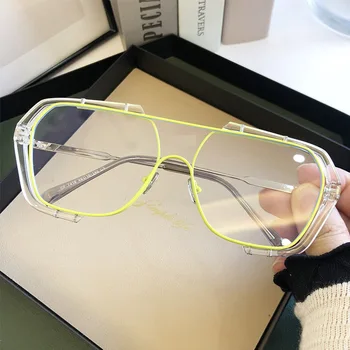 Drivier Glasses Fashion Steampunk слънчеви очила за жени, мъже Елит марка градиентные слънчеви очила сини жълти квадратни нюанси за мъже
